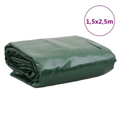vidaXL presenning 1,5x2,5 m 650 g/m² grøn