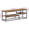vidaXL tv-bord 110x30x39 cm massivt genbrugsteak