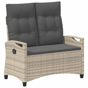 vidaXL Haveb&aelig;nk med pude 105 x 60 x 112 cm st&aring;l