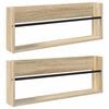 vidaXL Magasin Rack 2 stk. Sonoma eg 80 x 12 x 30 cm Konstrueret tr&aelig;