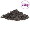 vidaXL vulkanske sten 25 kg 1-2 cm sort