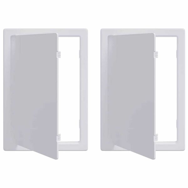 vidaXL Adgangspaneler 2 pcs Hvid 23 x 15 x 2 cm ABS Plastik