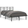 vidaXL sengeramme med sengegavl 120x190 cm metal sort