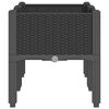 vidaXL plantekasse med ben 80x40x42 cm PP sort