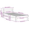 vidaXL Sengestel Naturfarvet 75 x 190 cm Massiv fyrretr&aelig;