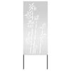 vidaXL Have privatliv sk&aelig;rm S&oslash;lv 50 x 140 cm Galvaniseret st&aring;l