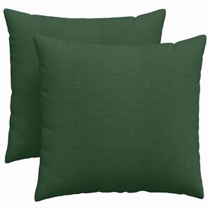 vidaXL Sofapuder 2 pcs M&oslash;rkegr&oslash;n 45 x 45 cm Velourstof