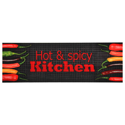 vidaXL vaskbar køkkenmåtte 45x150 Hot&Spicy-print