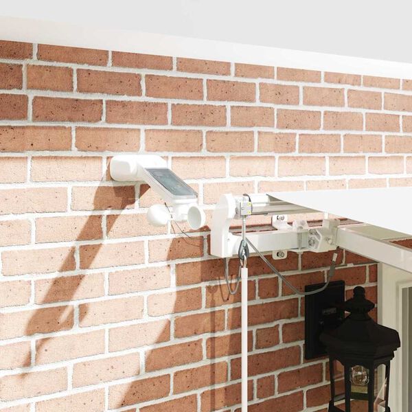 vidaXL Utr&aelig;kkelig Markise Hvid 400 &times; 300 cm Polyester og metal