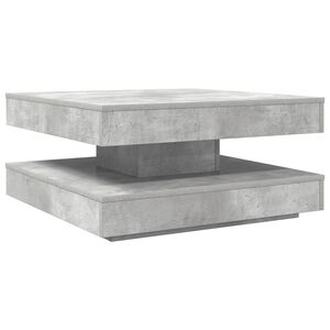 vidaXL sofabord 360 grader drejeligt 70x70x34,5 cm betongr&aring;