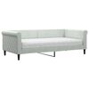 vidaXL daybed med madras 90x190 cm velour lysegr&aring;