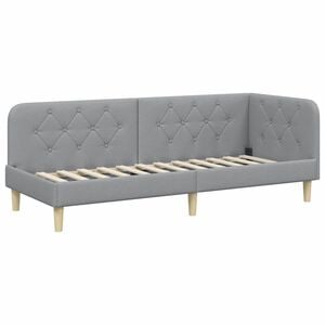 vidaXL Hj&oslash;rnesengramme Lysegr&aring; 80 x 200 cm Stof