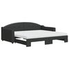 vidaXL daybed med udtr&aelig;k og madras 90x190 cm stof sort