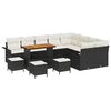 vidaXL Havesofa S&aelig;t 13 stk. Sort polyrattan