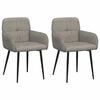 vidaXL Spisestole 2 pcs Faux Suede L&aelig;der Lysegr&aring; 59x56,5x85cm