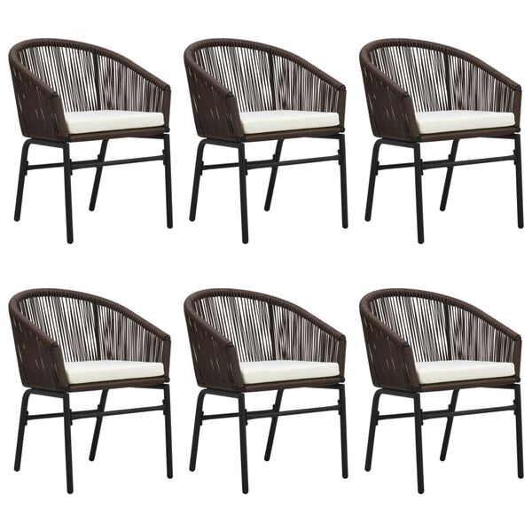 vidaXL spisebordss&aelig;t til haven 7 dele brun