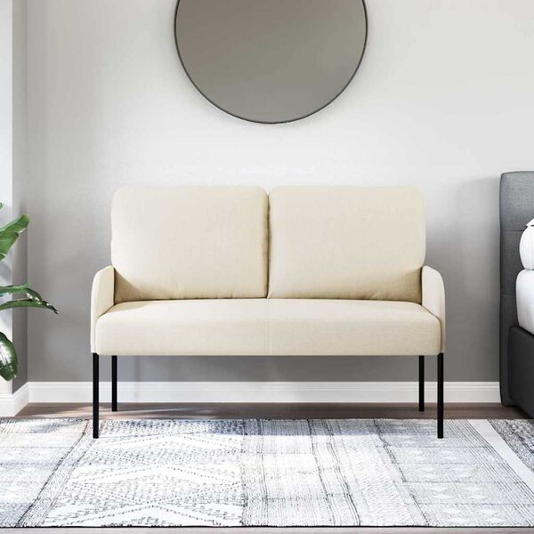 vidaXL Sofaer med pude 110cm Creme Krydsfin&eacute;r