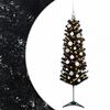 vidaXL Kunstigt slankt juletr&aelig; med julekugle 150 cm 150 LED'er
