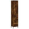 vidaXL skab 34,5x34x180 cm konstrueret tr&aelig; r&oslash;get egetr&aelig;