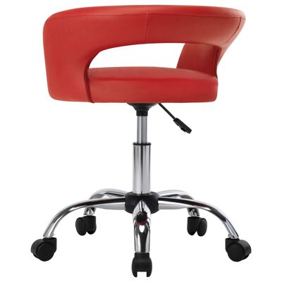 vidaXL spisebordsstole 2 stk. kunstlæder rød