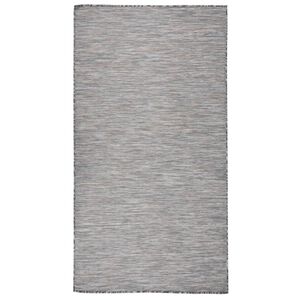 vidaXL fladv&aelig;vet udend&oslash;rst&aelig;ppe 80x150 cm brun og bl&aring;