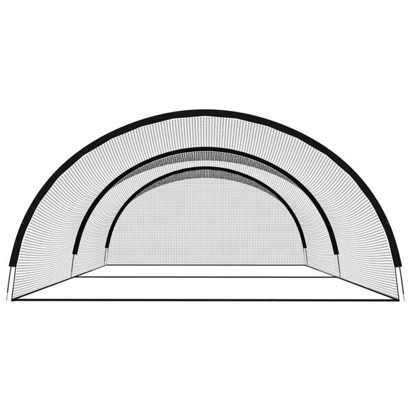 vidaXL batting cage net til baseball 500x400x250 cm polyester sort