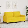 vidaXL 2-personers sofa 140 cm stof lysegul