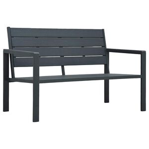 vidaXL haveb&aelig;nk 120 cm HDPE tr&aelig;look gr&aring;