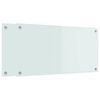 vidaXL K&oslash;kkenbacksplash 2 pcs Hvid 80 x 40 cm h&aelig;rdet glas