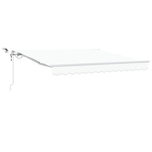 vidaXL Udtr&aelig;kkelig markise Hvid 300 x 250 cm Polyester