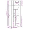 vidaXL Opbevaringsskab artisan eg 70 x 42,5 x 225 cm Konstrueret træ