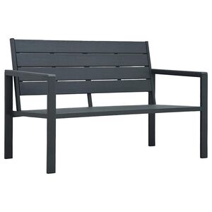 vidaXL haveb&aelig;nk 120 cm HDPE tr&aelig;look gr&aring;
