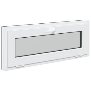 vidaXL K&aelig;ldervindue RISOR 110 x 40 cm PVC og glas Antracit