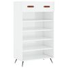 vidaXL skoreol 60x35x105 cm konstrueret tr&aelig; hvid h&oslash;jglans