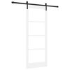 vidaXL Skyded&oslash;r ORKDAL 83 x 211 cm Massivt fyrretr&aelig; og glas