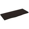 vidaXL bordplade til badev&aelig;relse 100x40x(2-4) cm massivt tr&aelig; m&oslash;rkebrun