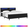 vidaXL Box spring seng med hovedg&aelig;rde Sort 180 x 200 cm Kunstl&aelig;der