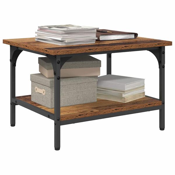 vidaXL Printerstand Gammelt tr&aelig; 50 x 40 x 38 cm Konstrueret tr&aelig;