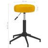 vidaXL drejelige spisebordsstole 2 stk. fl&oslash;jl sennepsgul
