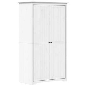 vidaXL kl&aelig;deskab BODO 99x53,5x173 cm massivt fyrretr&aelig; hvid