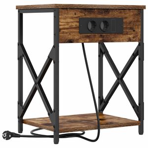 vidaXL Natskab R&oslash;get eg 41 x 31 x 51 cm Konstrueret tr&aelig;