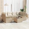 vidaXL Havesofa S&aelig;t 7 pcs Beige og creme 55 x 55 x 37 cm polyrattan