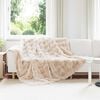vidaXL Faux Kanin Pels T&aelig;ppe Beige 240 x 270 cm Polyester