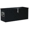 vidaXL aluminiumskasse 70 x 24 x 42 cm trapezformet s&oslash;lvfarvet