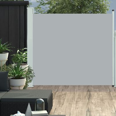 vidaXL sammenrullelig sidemarkise til terrassen 170 x 300 cm grå