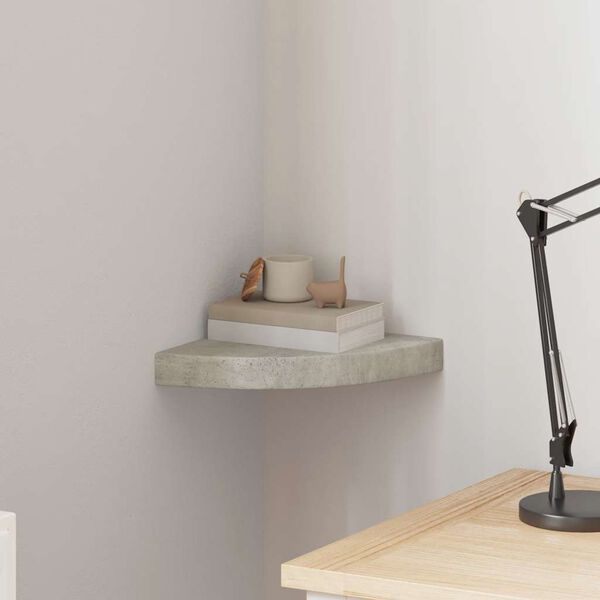 vidaXL hj&oslash;rnehylde 25x25x3,8 cm MDF betongr&aring;