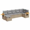 vidaXL sofas&aelig;t til haven 7 dele med hynder polyrattan beige
