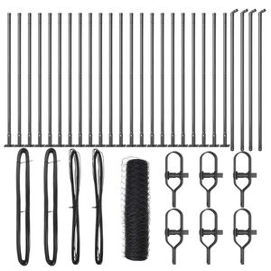 vidaXL Hegnsp&aelig;l Gr&aring; 50 x 1 m (50 mm mesh) St&aring;l og PVC