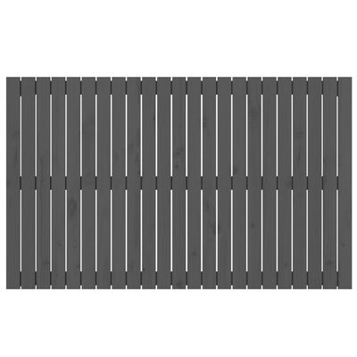 vidaXL sengegavl 147x3x90 cm massivt fyrretræ grå