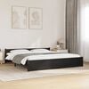vidaXL sengeramme 200x200 cm massivt tr&aelig; sort